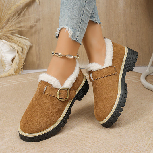 Gefütterte Damen-Winterschuhe mit dicker Sohle – Ansicht 1