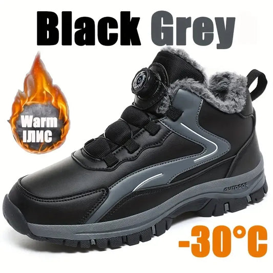 Warme Herren-Schneestiefel mit Drehverschluss – Ansicht 1