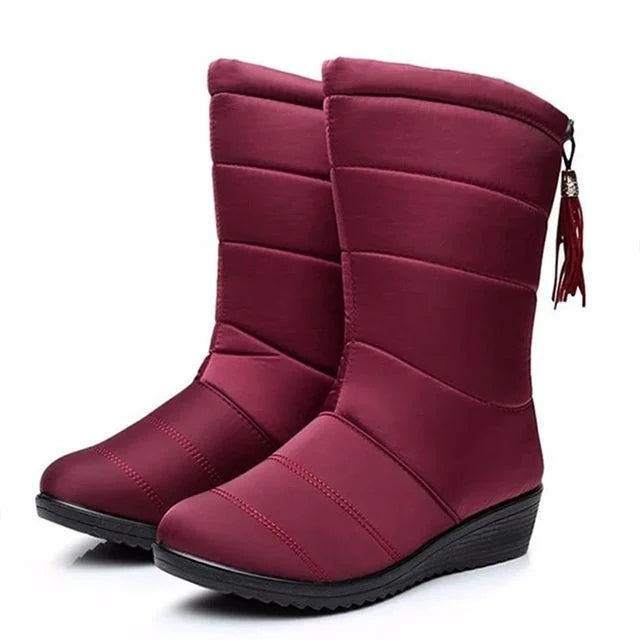 Warme wasserdichte Damen-Schneestiefel mit Keilsohle – Ansicht 7