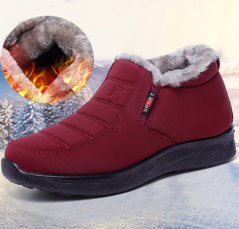Wasserdichte Damen-Winterstiefeletten mit Plüschfutter – Ansicht 1