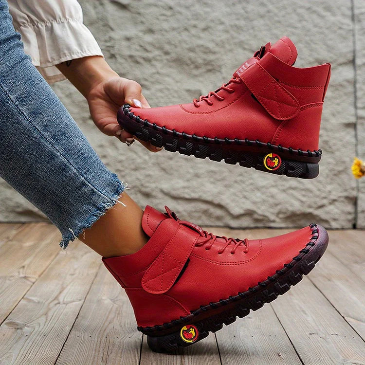 Bequeme Damen-Lederstiefeletten mit weicher Sohle – Ansicht 6