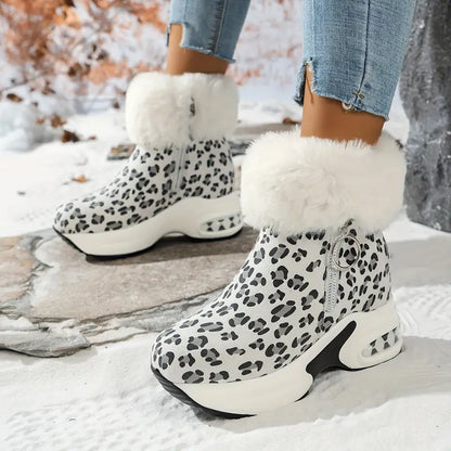 Gefütterte Damen-Plateau-Winterstiefel mit seitlichem Reißverschluss – Ansicht 11