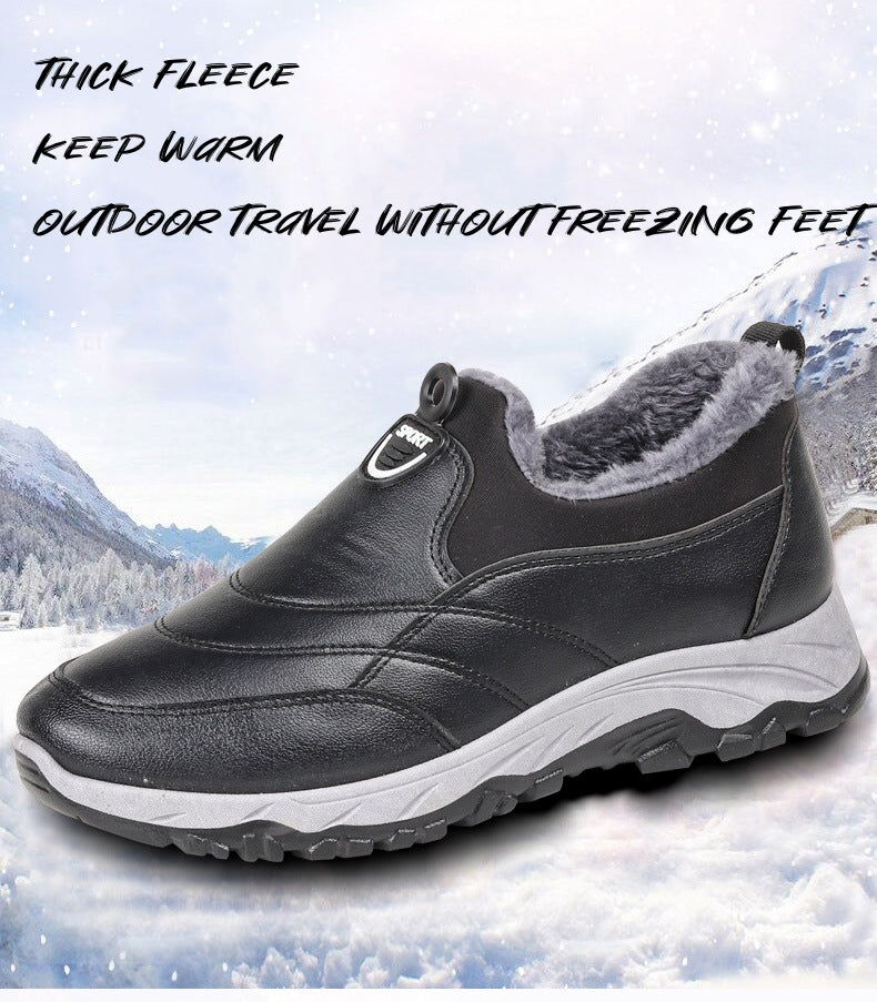 Warme wasserdichte Herren-Lederschuhe – Ansicht 2