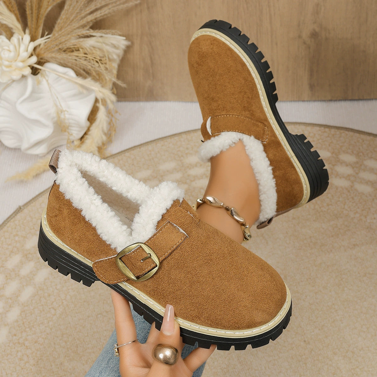 Gefütterte Damen-Winterschuhe mit dicker Sohle – Ansicht 10