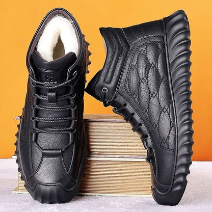Warme wasserdichte Herren-Lederstiefel – Ansicht 2