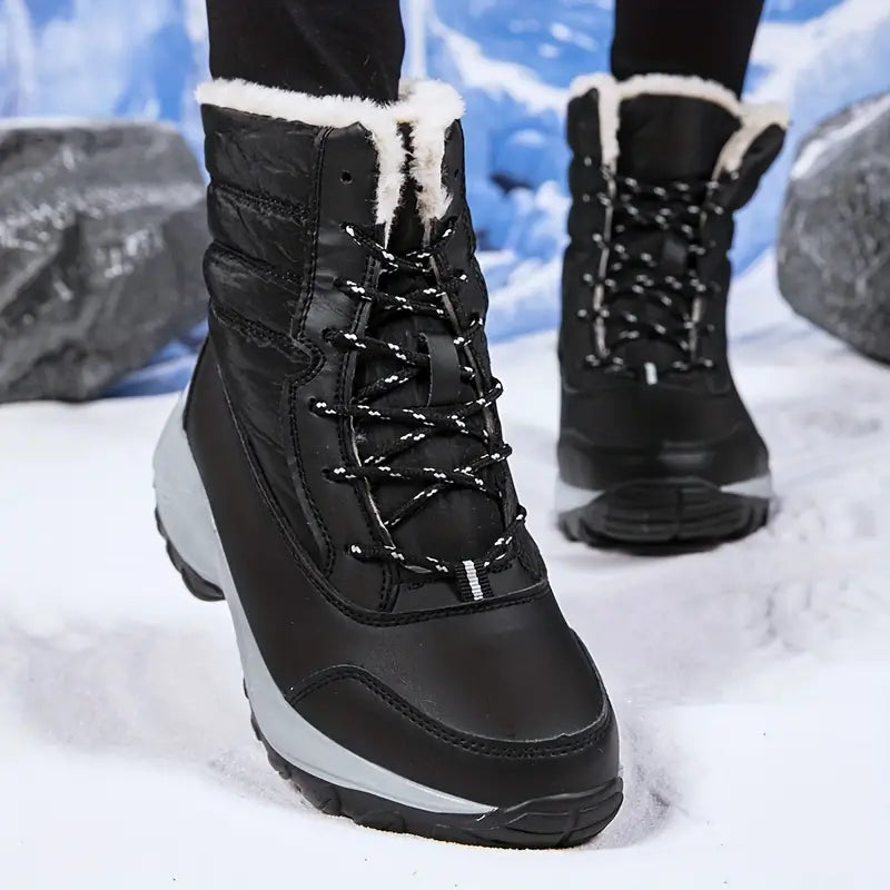 Warme wasserdichte halbhohe Damen-Schneestiefel – Ansicht 6