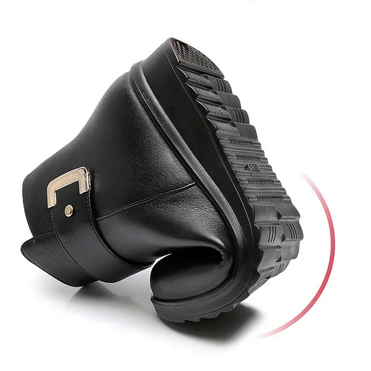 Warme schwarze Damen-Stiefeletten – Ansicht 4