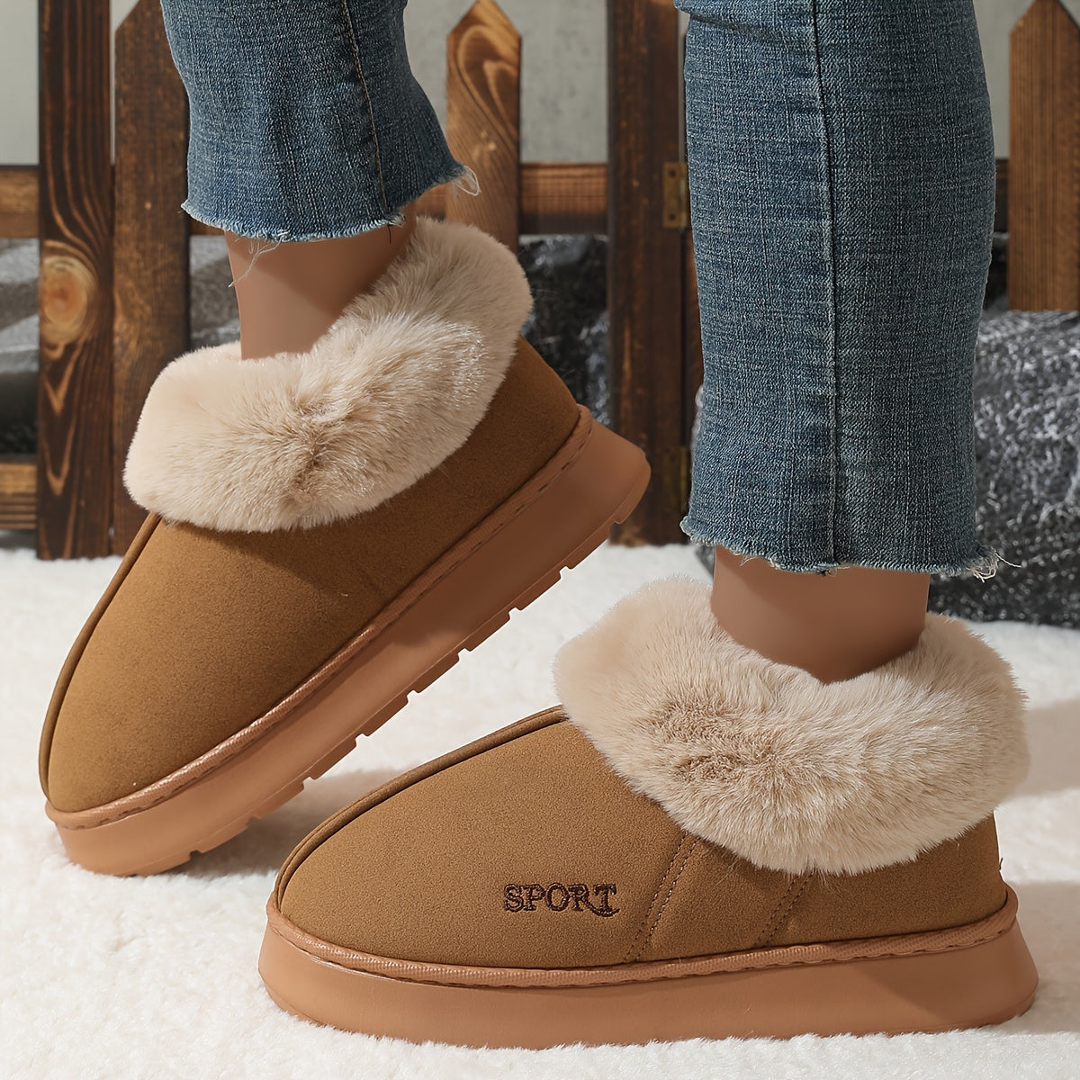 Flauschige Damen-Winterpantoffeln – Ansicht 4