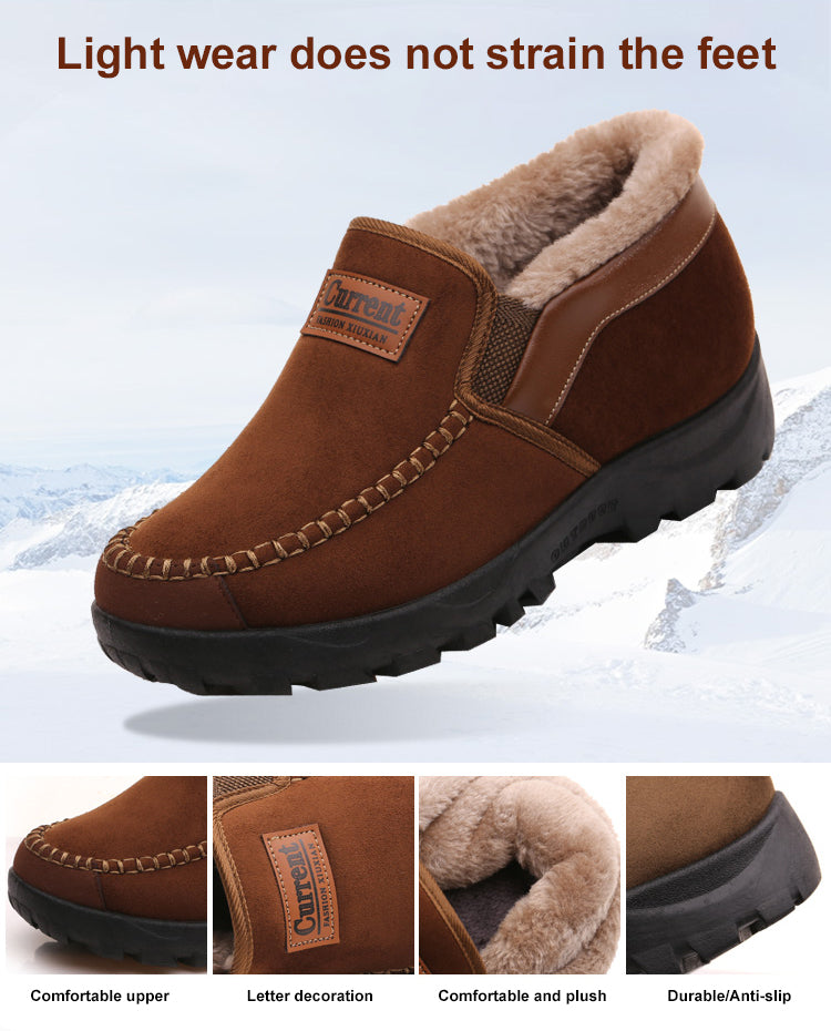 Warme wasserdichte Leder-Schneestiefel – Ansicht 6