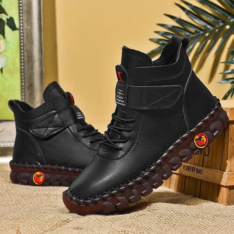 Bequeme Damen-Lederstiefeletten mit weicher Sohle – Ansicht 10