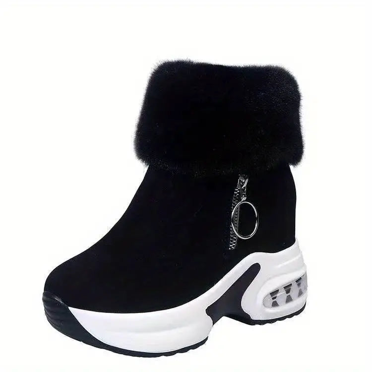 Gefütterte Damen-Plateau-Winterstiefel mit seitlichem Reißverschluss – Ansicht 12