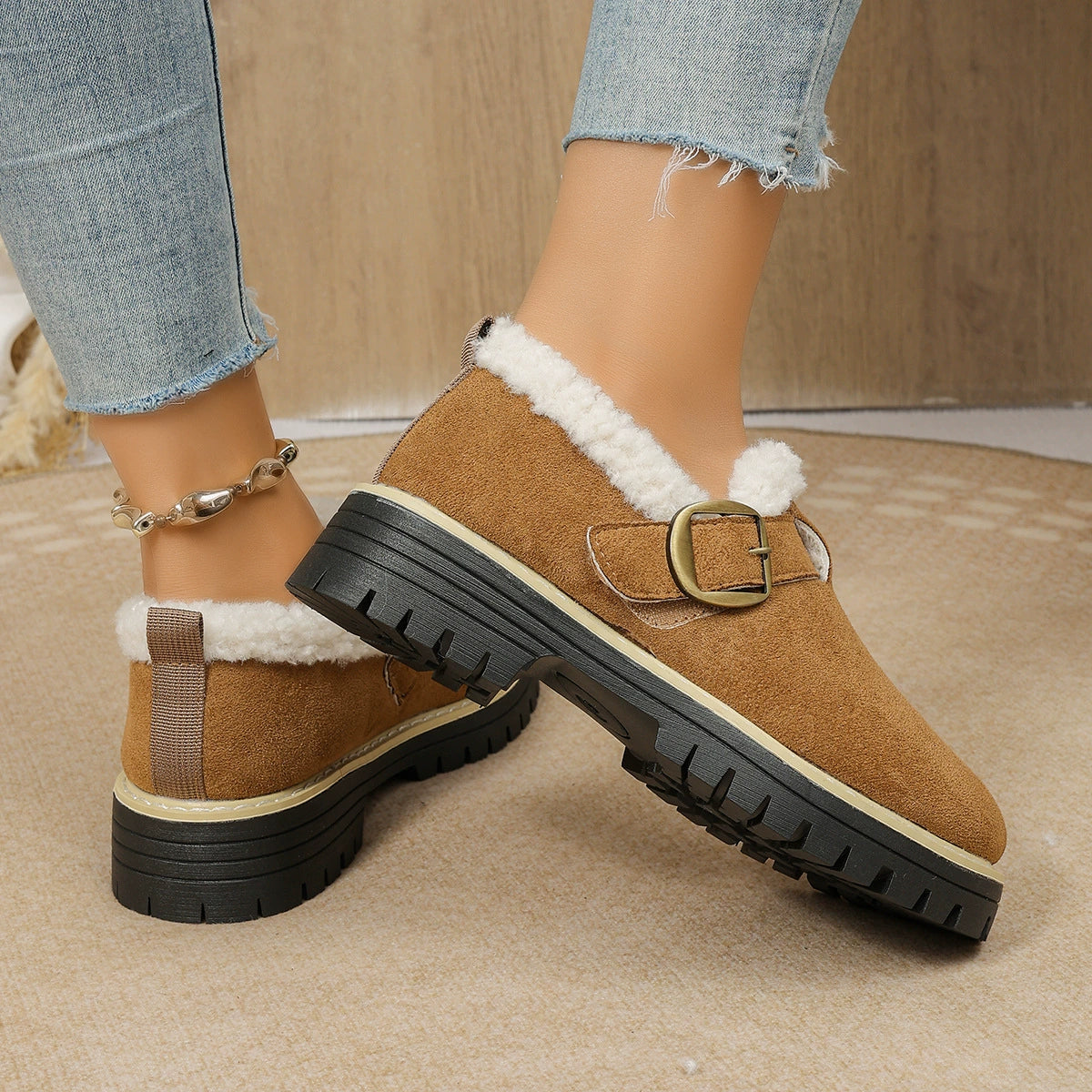 Gefütterte Damen-Winterschuhe mit dicker Sohle – Ansicht 9