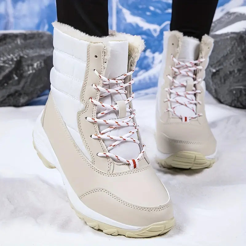 Warme wasserdichte halbhohe Damen-Schneestiefel – Ansicht 22