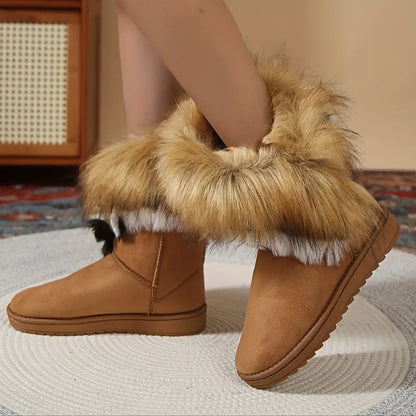 Warme flauschig gefütterte Damen-Winterstiefel – Ansicht 4