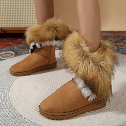 Warme flauschig gefütterte Damen-Winterstiefel – Ansicht 1