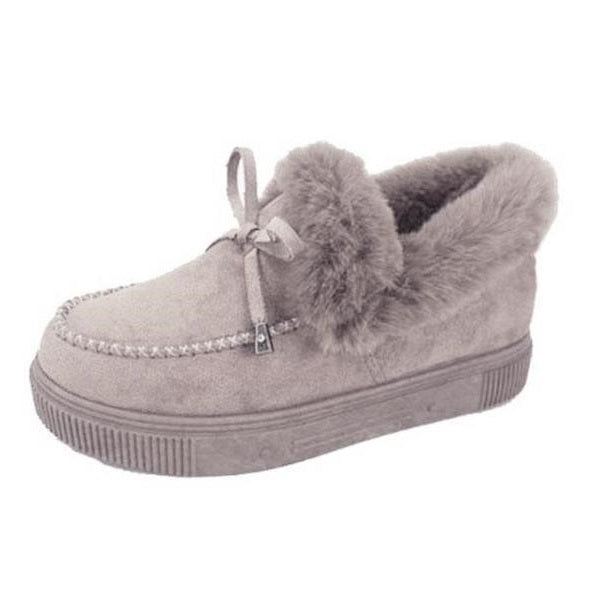 Warme Damen-Winterstiefel mit runder Spitze und dicker Sohle – Ansicht 10