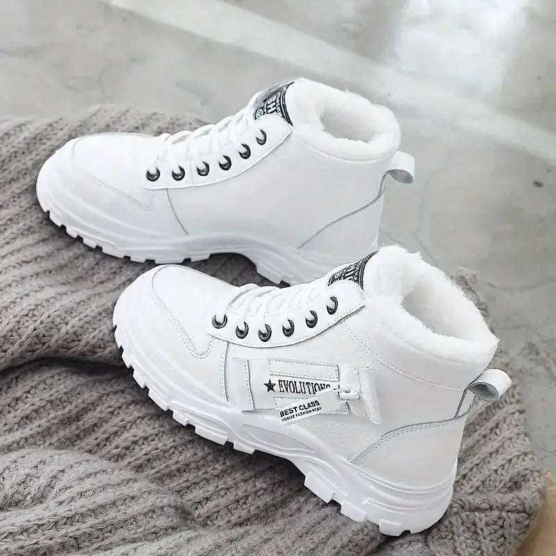 Warme Damen-Sneakerstiefeletten mit Plüschfutter – Ansicht 8