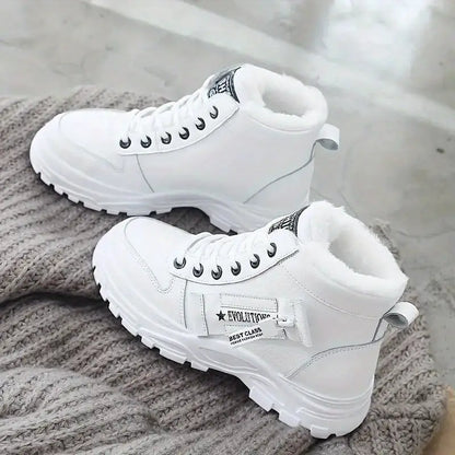 Warme Damen-Sneakerstiefeletten mit Plüschfutter – Ansicht 8