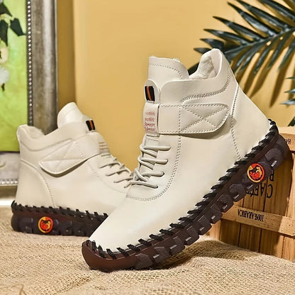 Bequeme Damen-Lederstiefeletten mit weicher Sohle – Ansicht 1