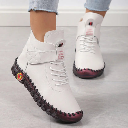 Bequeme Damen-Lederstiefeletten mit weicher Sohle – Ansicht 17