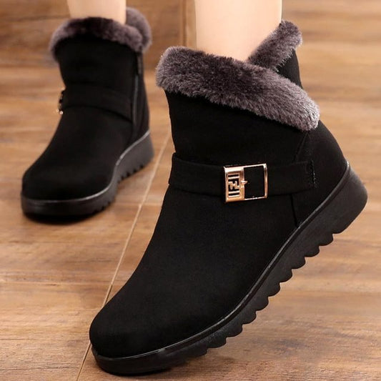 Warme Damen-Schneestiefeletten mit Plüschfutter – Ansicht 1