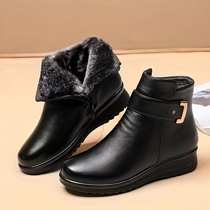 Warme schwarze Damen-Stiefeletten – Ansicht 8