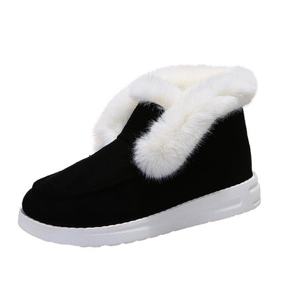 Warme bequeme Damen-Stiefeletten mit Fellfutter – Ansicht 9