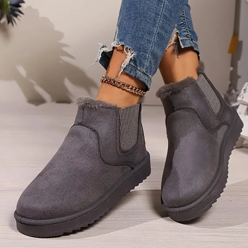 Gefütterte Damen-Winterstiefeletten zum Hineinschlüpfen – Ansicht 10