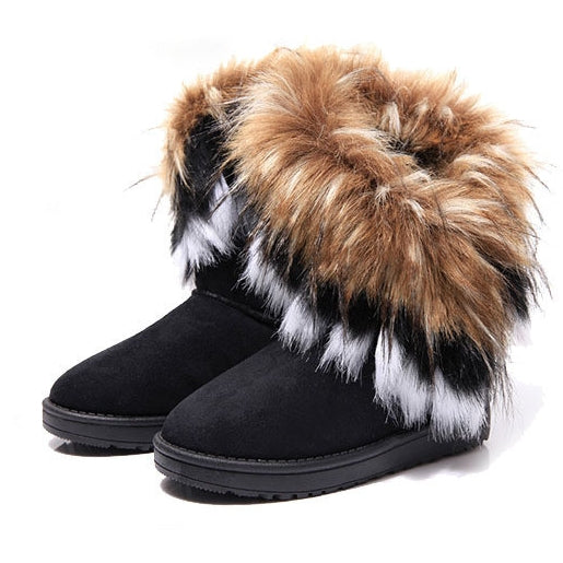Warme flauschig gefütterte Damen-Winterstiefel – Ansicht 9
