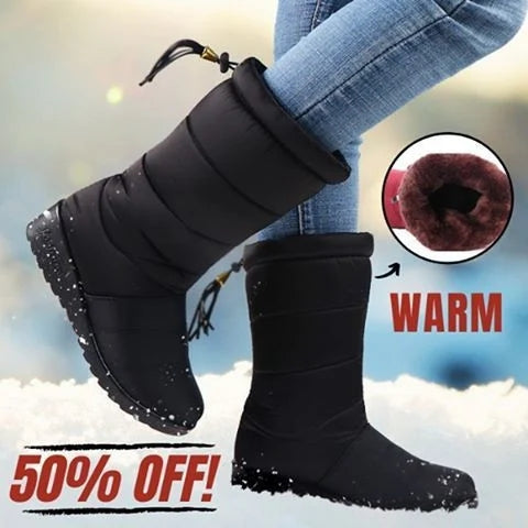 Warme wasserdichte Damen-Schneestiefel mit Keilsohle – Ansicht 1