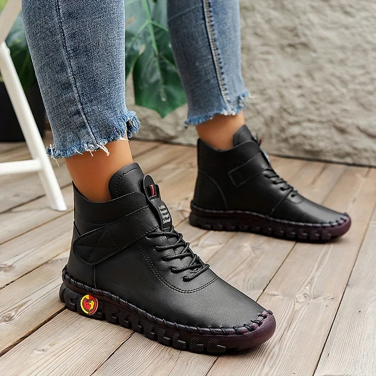 Bequeme Damen-Lederstiefeletten mit weicher Sohle – Ansicht 7