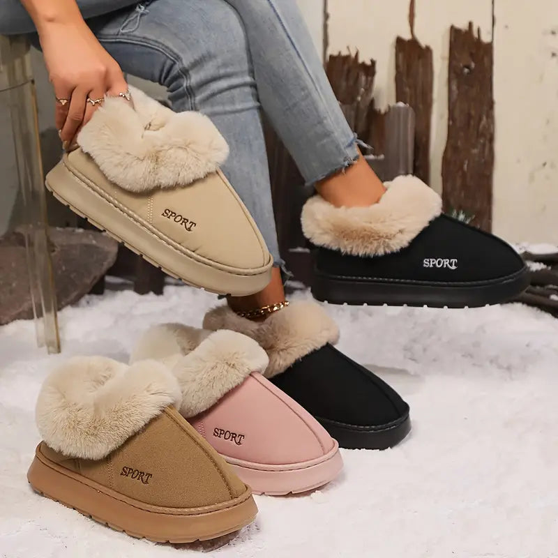 Flauschige Damen-Winterpantoffeln – Ansicht 11