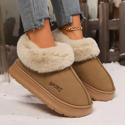Flauschige Damen-Winterpantoffeln – Ansicht 2