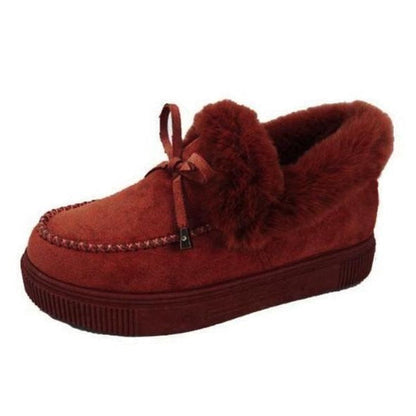 Warme Damen-Winterstiefel mit runder Spitze und dicker Sohle – Ansicht 8