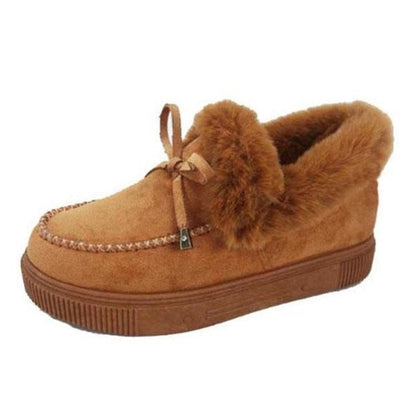 Warme Damen-Winterstiefel mit runder Spitze und dicker Sohle – Ansicht 9