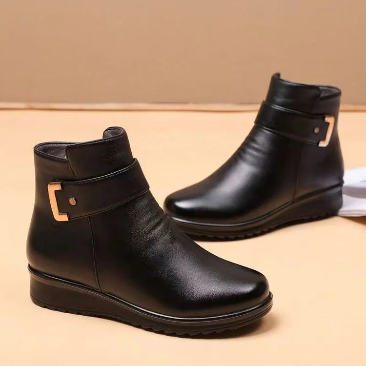 Warme schwarze Damen-Stiefeletten – Ansicht 7