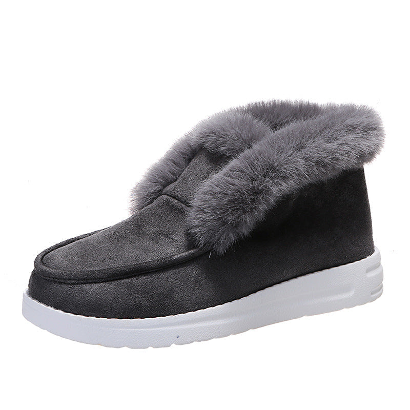 Warme bequeme Damen-Stiefeletten mit Fellfutter – Ansicht 7