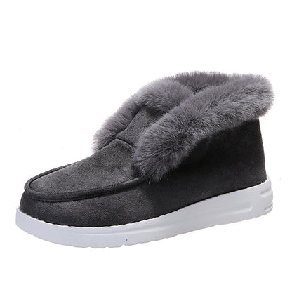 Warme bequeme Damen-Stiefeletten mit Fellfutter – Ansicht 7