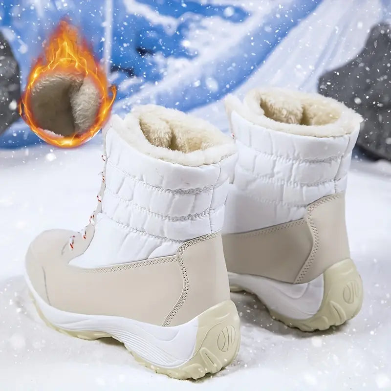 Warme wasserdichte halbhohe Damen-Schneestiefel – Ansicht 25