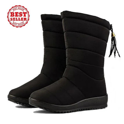 Warme wasserdichte Damen-Schneestiefel mit Keilsohle – Ansicht 3