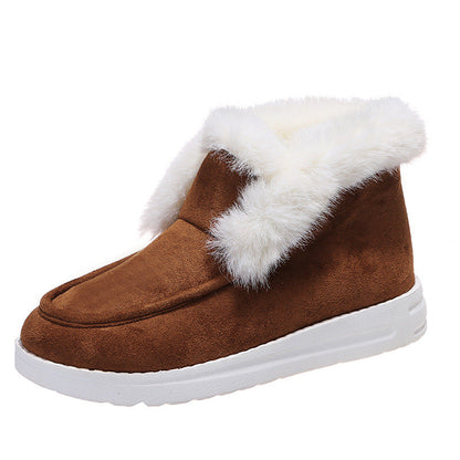 Warme bequeme Damen-Stiefeletten mit Fellfutter – Ansicht 8
