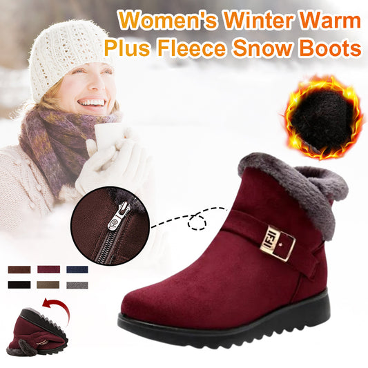 Warme Damen-Schneestiefel mit Fleecefutter – Ansicht 1