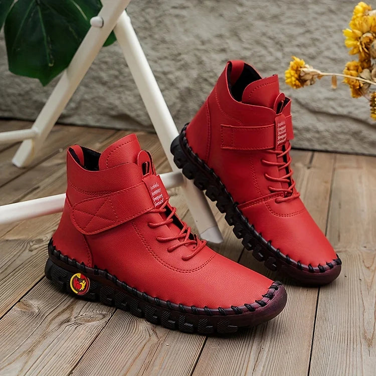 Bequeme Damen-Lederstiefeletten mit weicher Sohle – Ansicht 13