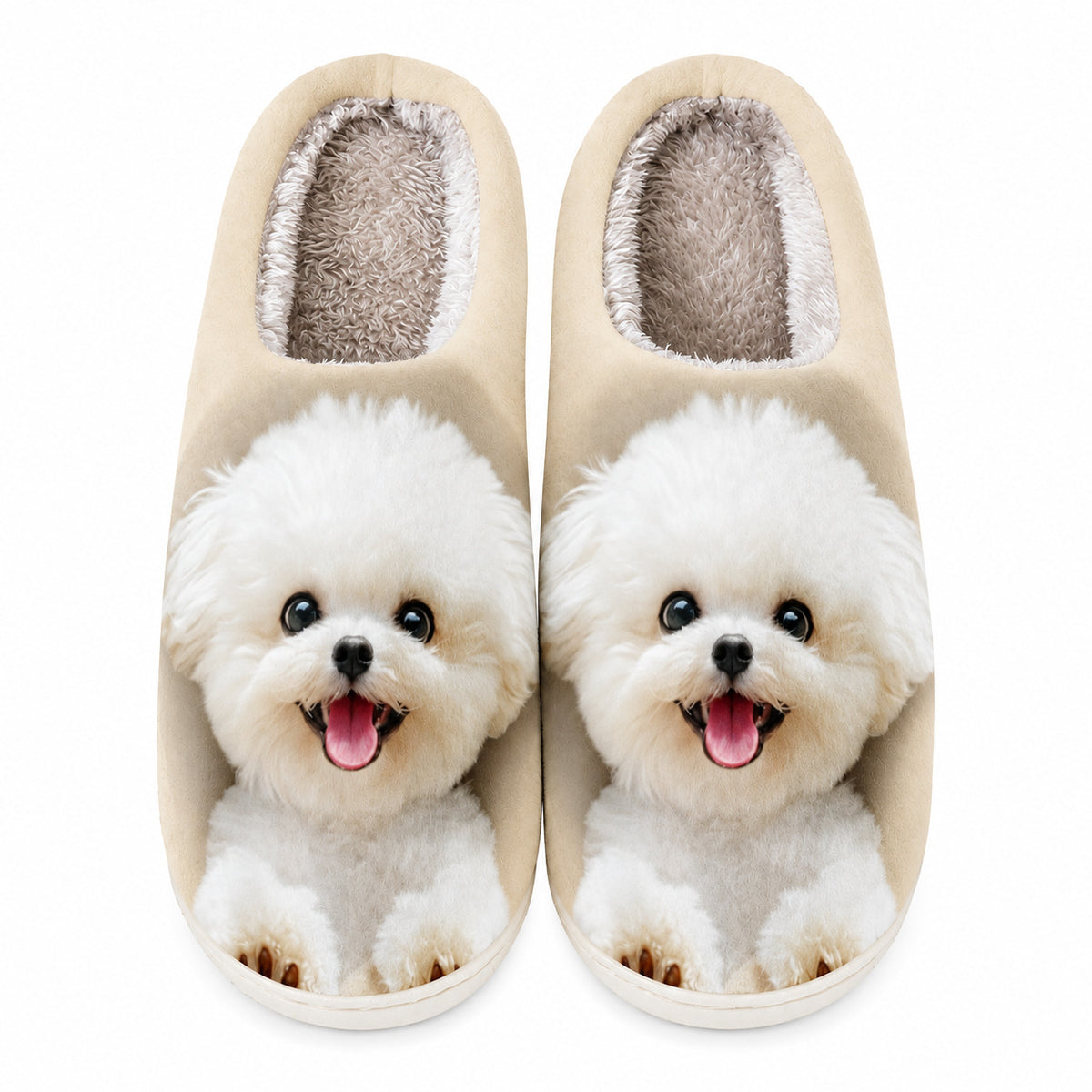 Gemütliche Damen-Hausschuhe mit Husky-Welpenmotiv – Ansicht 5