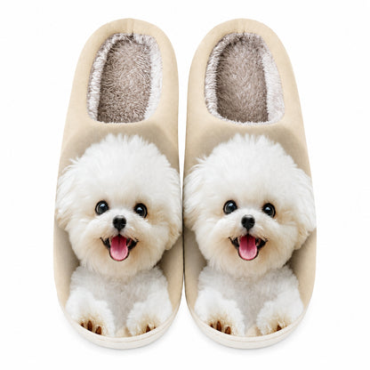 Gemütliche Damen-Hausschuhe mit Husky-Welpenmotiv – Ansicht 5