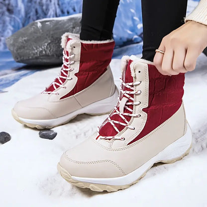 Warme wasserdichte halbhohe Damen-Schneestiefel – Ansicht 28