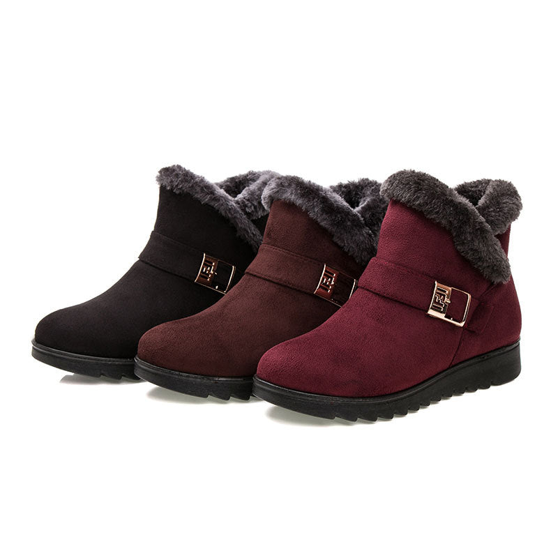 Warme Damen-Schneestiefel mit Fleecefutter – Ansicht 2