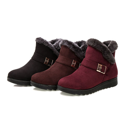 Warme Damen-Schneestiefel mit Fleecefutter – Ansicht 2