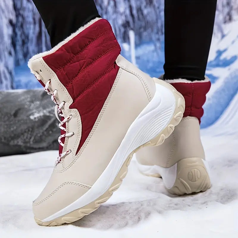 Warme wasserdichte halbhohe Damen-Schneestiefel – Ansicht 31