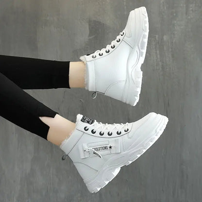 Warme Damen-Sneakerstiefeletten mit Plüschfutter – Ansicht 9